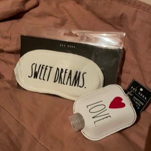 Rae Dunn Sleep mask and Hand sanitizer holder